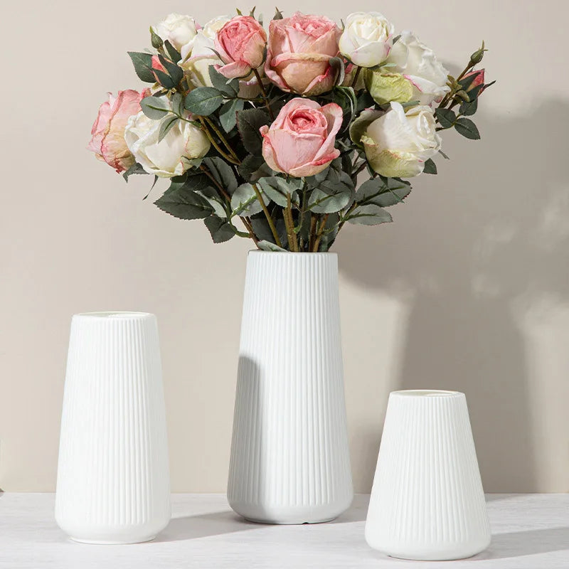 Elegant Nordic Flower Vase Durable Plastic Vase Ornaments, Flower Arrangement, Home Living Room Decoration, Flower Creative Art Quick Pick Grocers